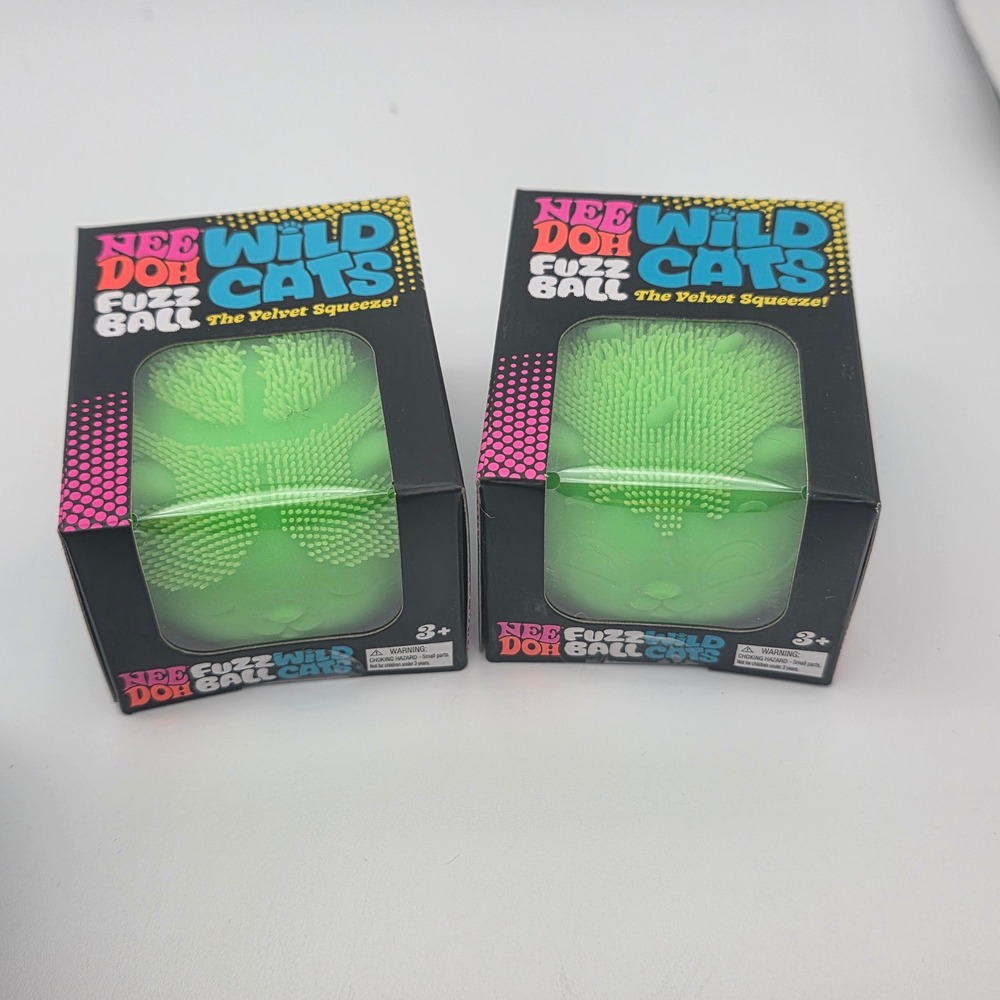 NeeDoh Fuzz Ball Wild Cats Sensory Fidget Toy Pick Your Color New Velvet Squeeze - Picture 7 of 8